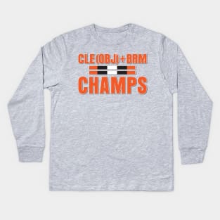 Cleveland Football Champ Equation Kids Long Sleeve T-Shirt